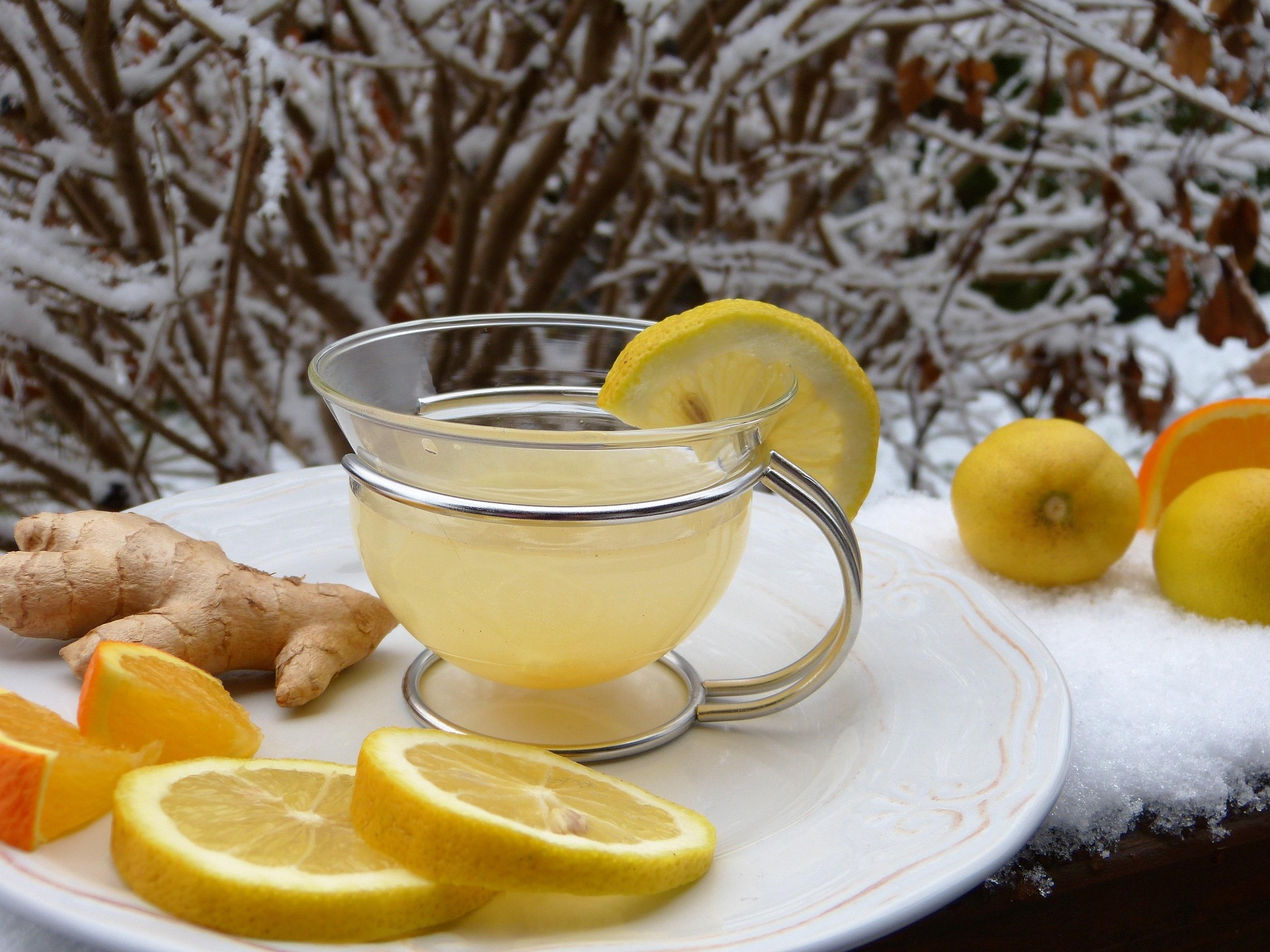 Infusion relaxante au citron et au gingembre.